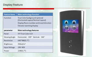 Xizi Otis 4.3 inch TFT duplex display XBA25140AEJ999