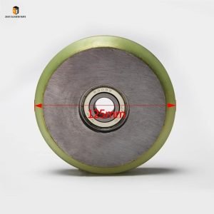 Elevator guide shoe roller