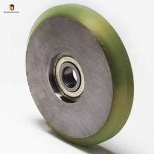 Elevator guide shoe roller