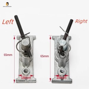 Elevator hall door triangular lock