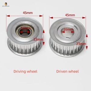 Elevator door operator pulley