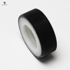 Elevator door with shaft and door ball