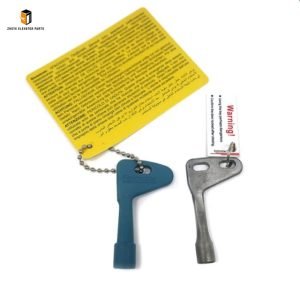 Elevator hall door triangle key