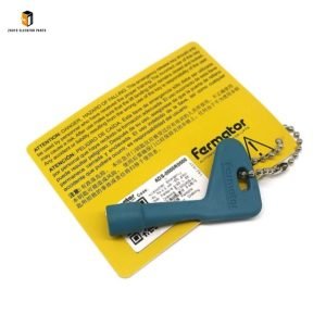 Elevator hall door triangle key