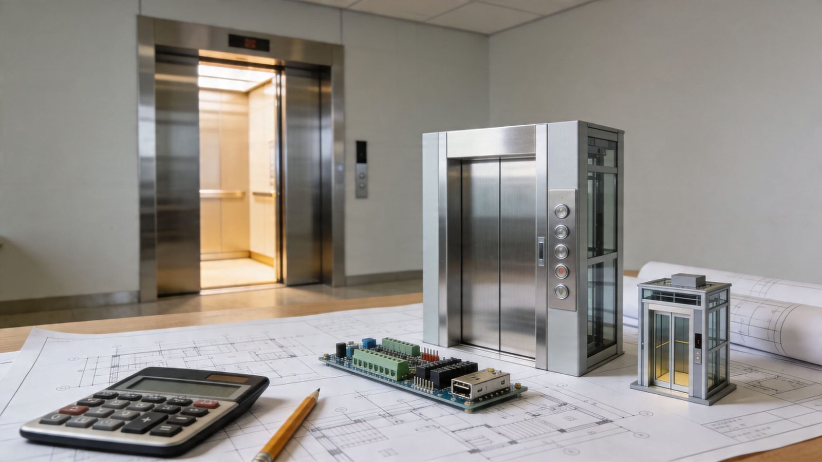 Elevator modernization project - upgraded modern elevator installation